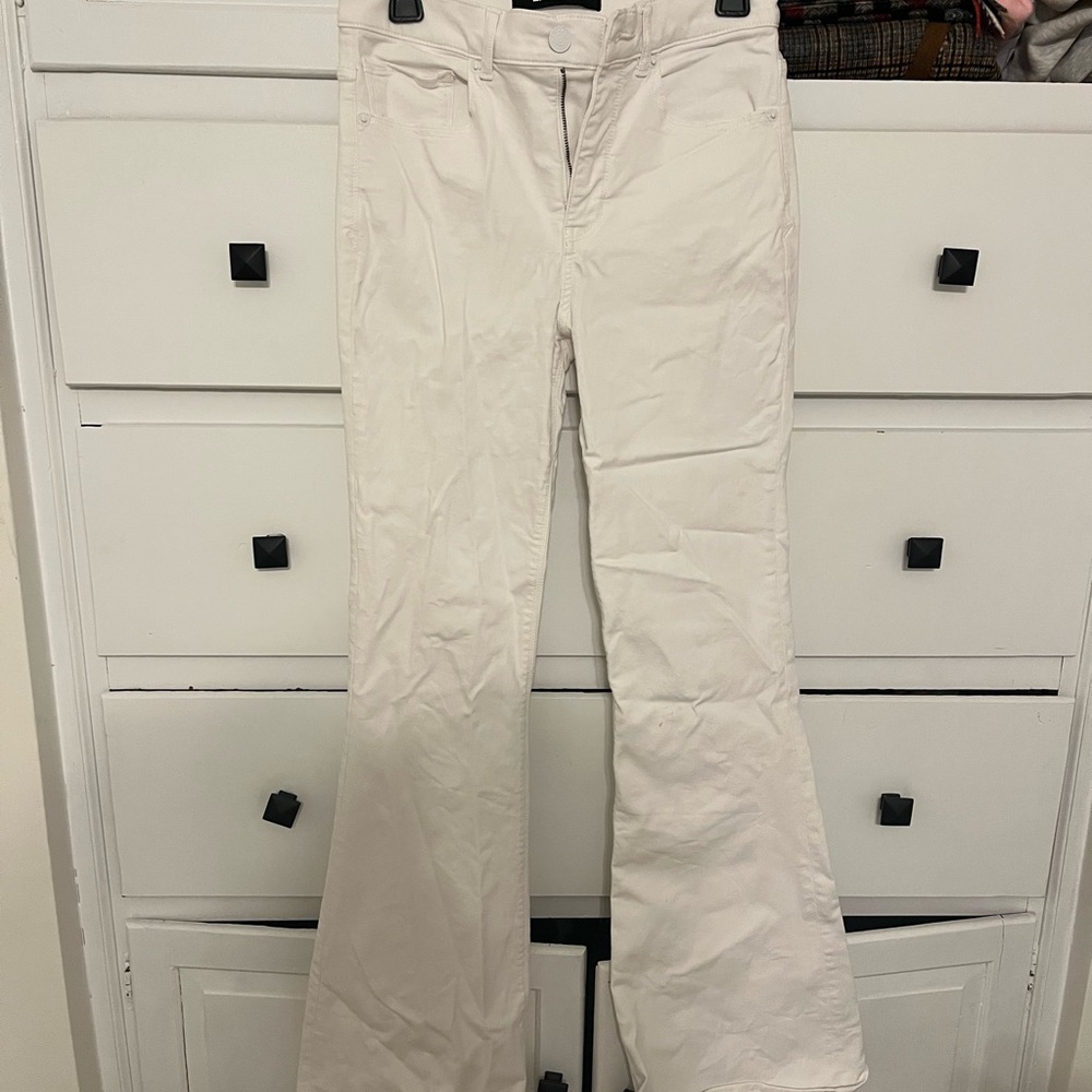 Express white bootcut flare jeans